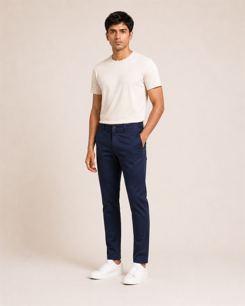 Men's Essential Cotton Chinos — 5 New Colours detail view