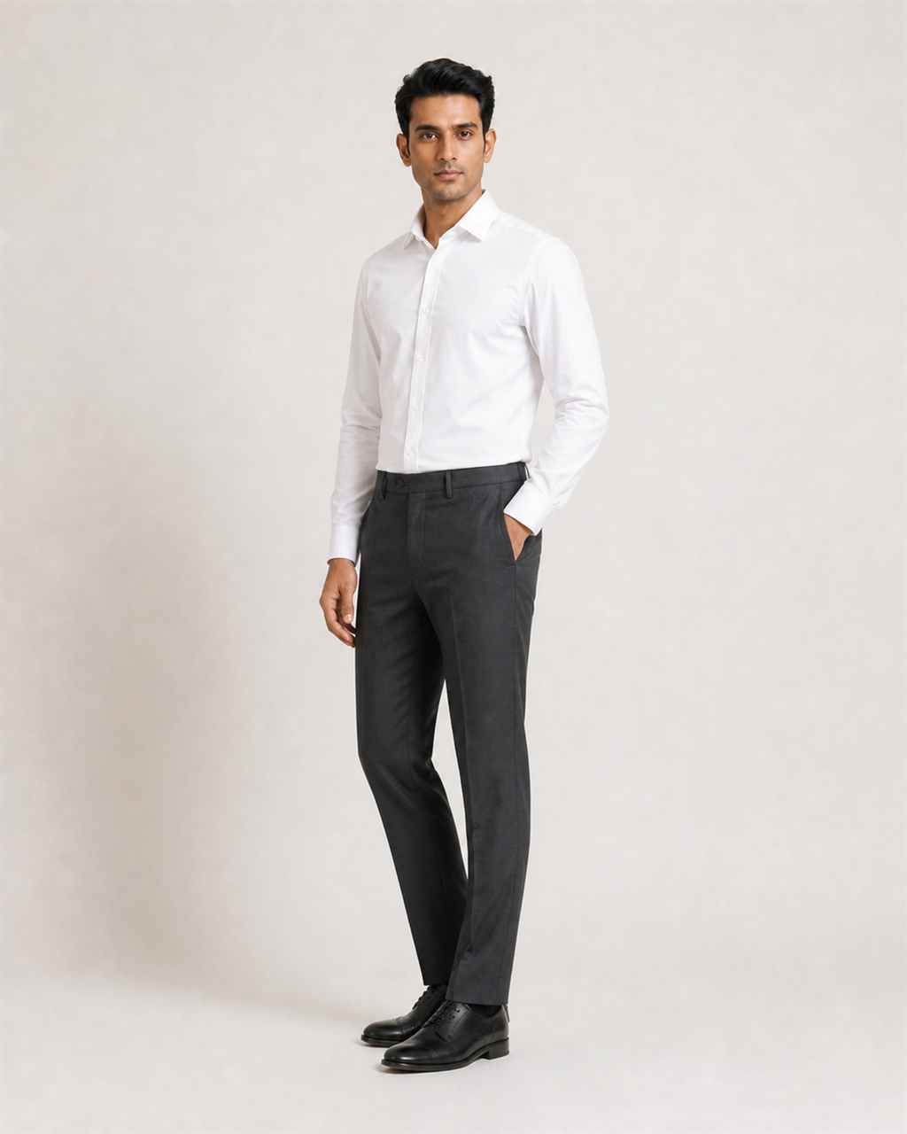 Men's Essential Plain Cotton Shirt — 12 Colours detail view