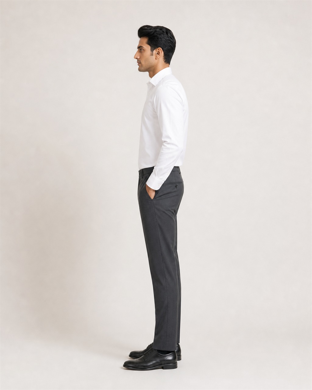 Men's Essential Plain Cotton Shirt — 12 Colours side view