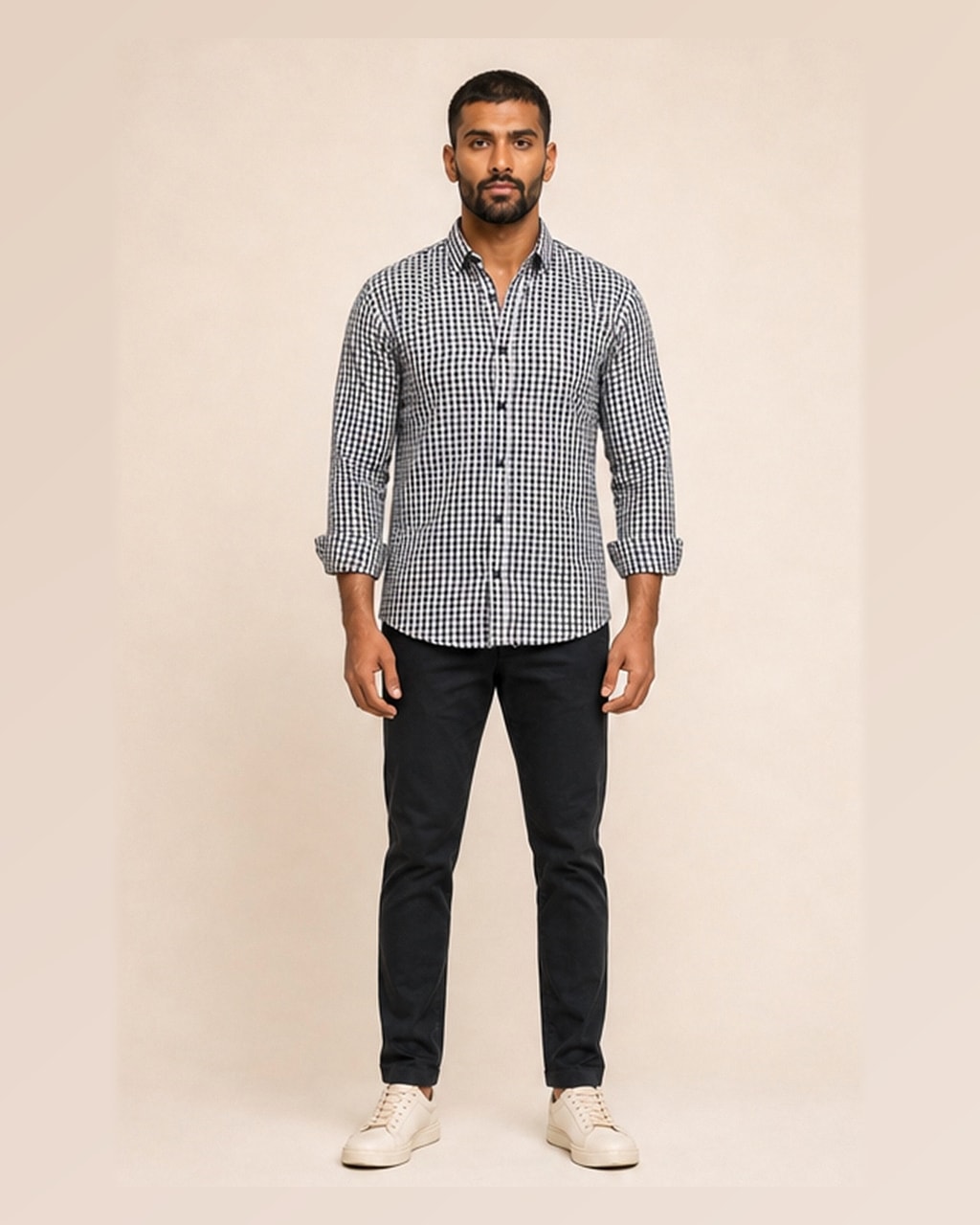 Chic Black and White Checks Shirt – Export Quality Fashion and Comfort Combined