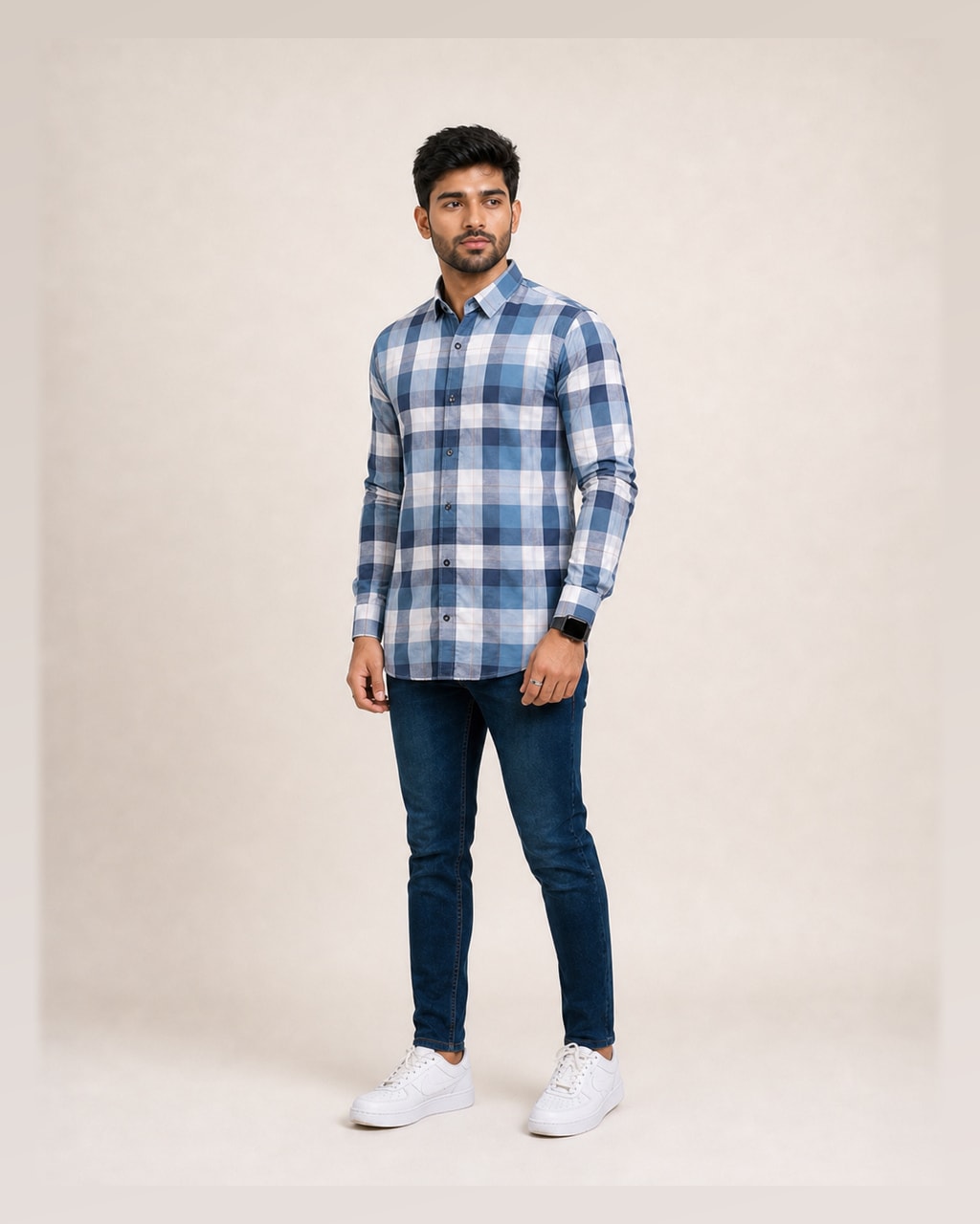 Chic Checks Shirt – Export Quality Fashion and Comfort Combined side view