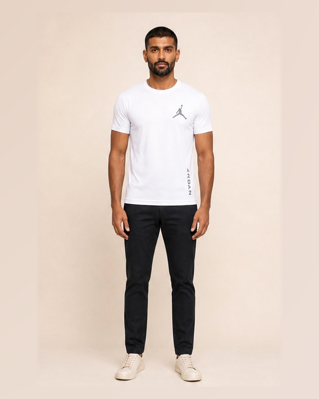 Reflective Logo White Dry Fit Tee