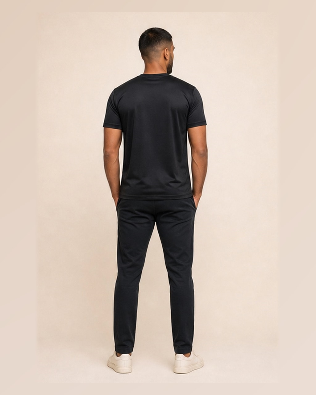 Reflective Logo Black Dry Fit Tee — back view