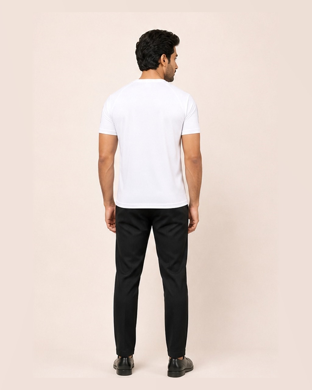 Reflective Logo White Dry Fit Tee — back view