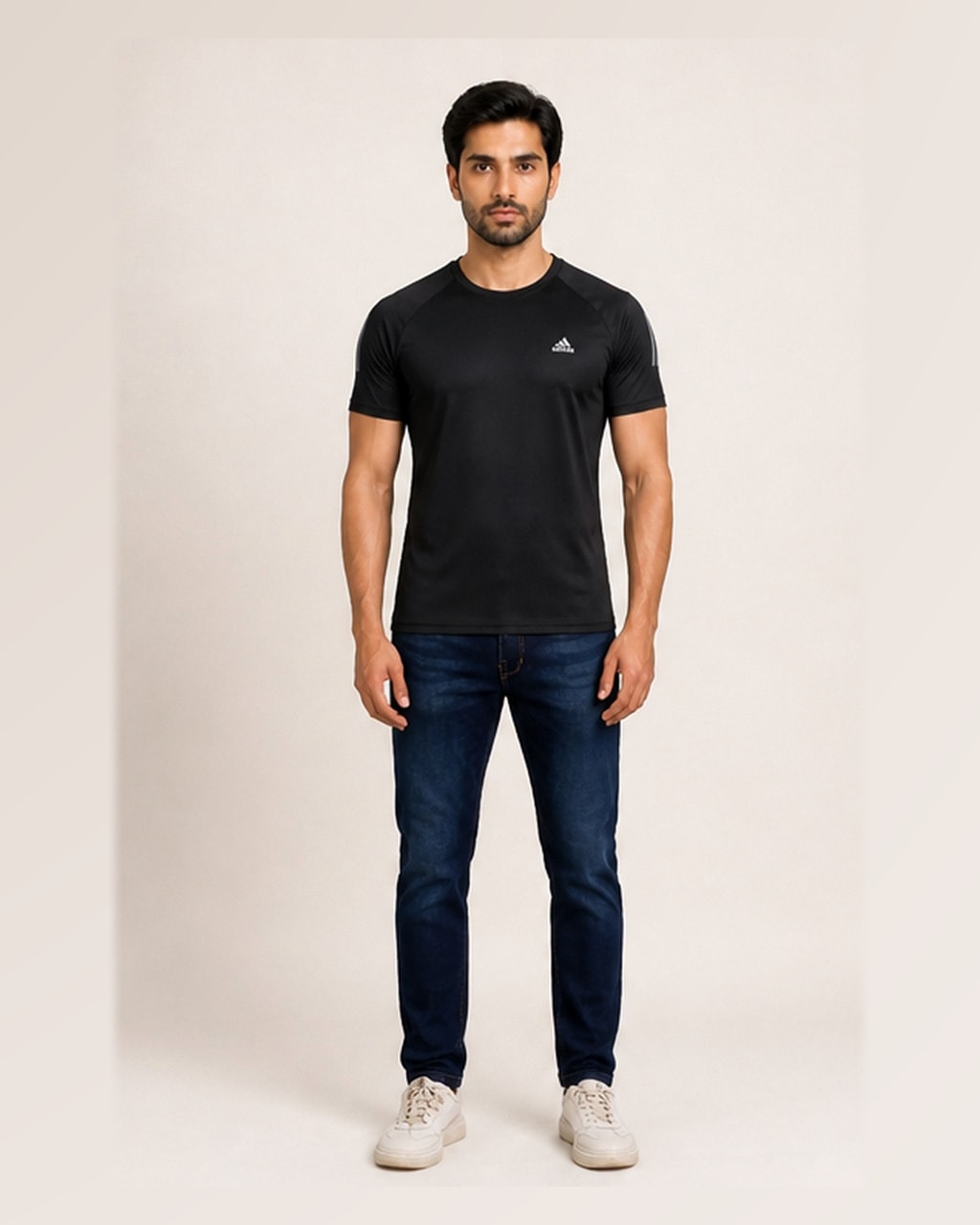 Reflective Logo Black Dry Fit Tee
