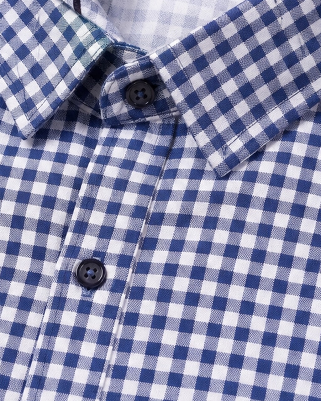 Chic blue and White Checks Shirt – Export Quality Fashion and Comfort Combined detail view