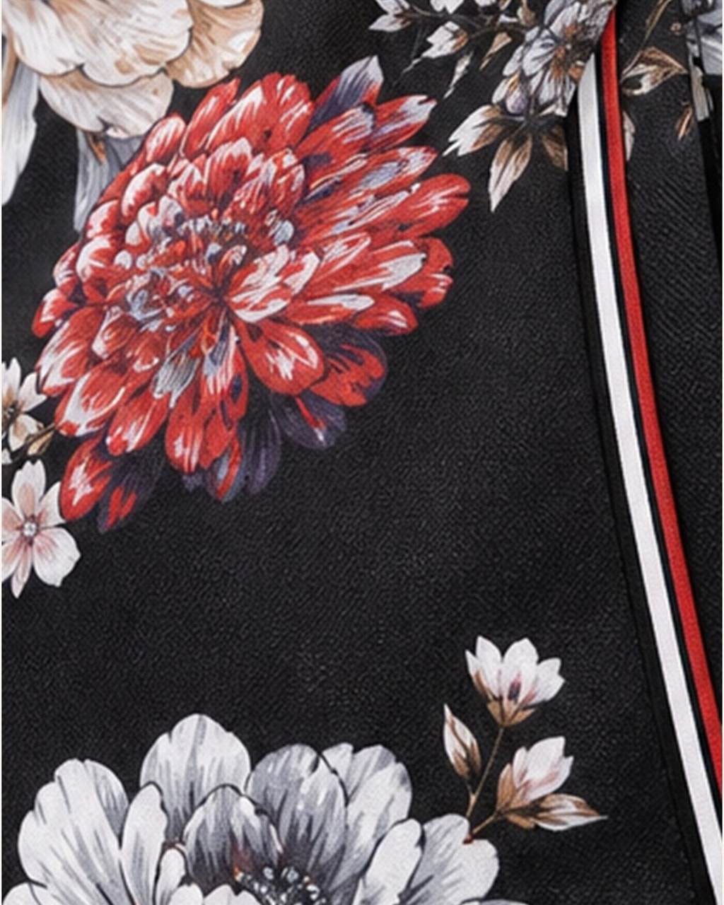 Floral Vibes – Men’s Short Sleeve Top and Shorts Tracksuit Set closeup view