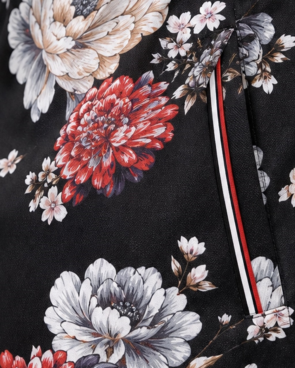 Floral Vibes – Men’s Short Sleeve Top and Shorts Tracksuit Set detail view