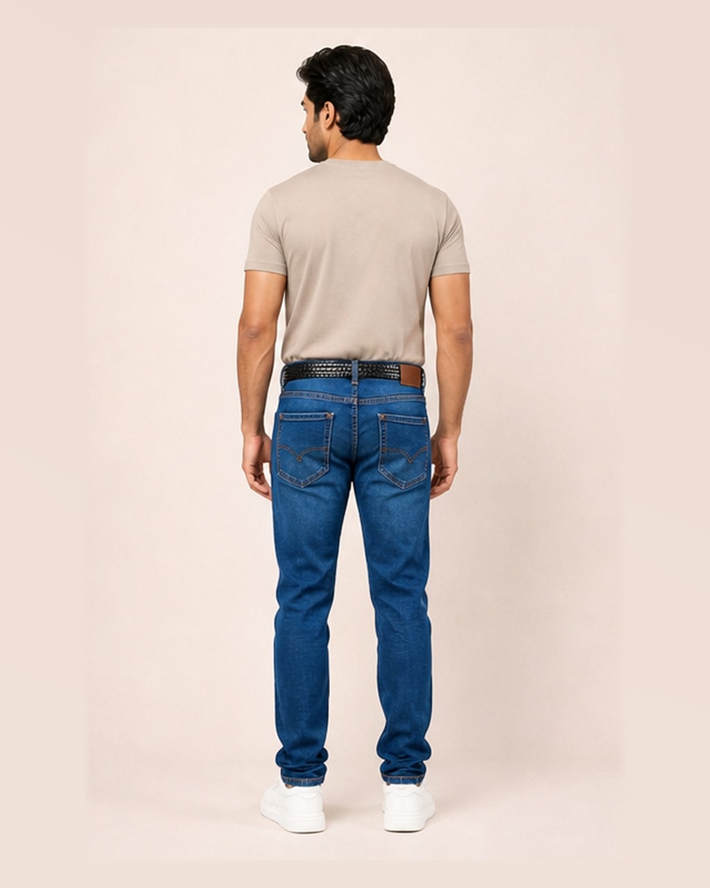 FlexFit Faded Blue Denim Jeans – Ultimate Style Upgrade! — back view