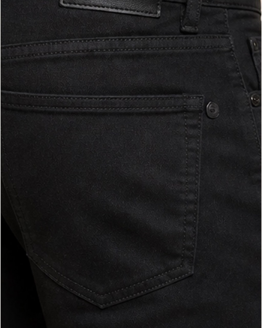FlexFit Pure Black Denim Jeans – Ultimate Style Upgrade! closeup view