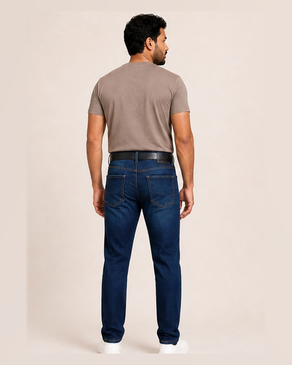 FlexFit Dark Blue Denim Jeans – Ultimate Style Upgrade! — back view