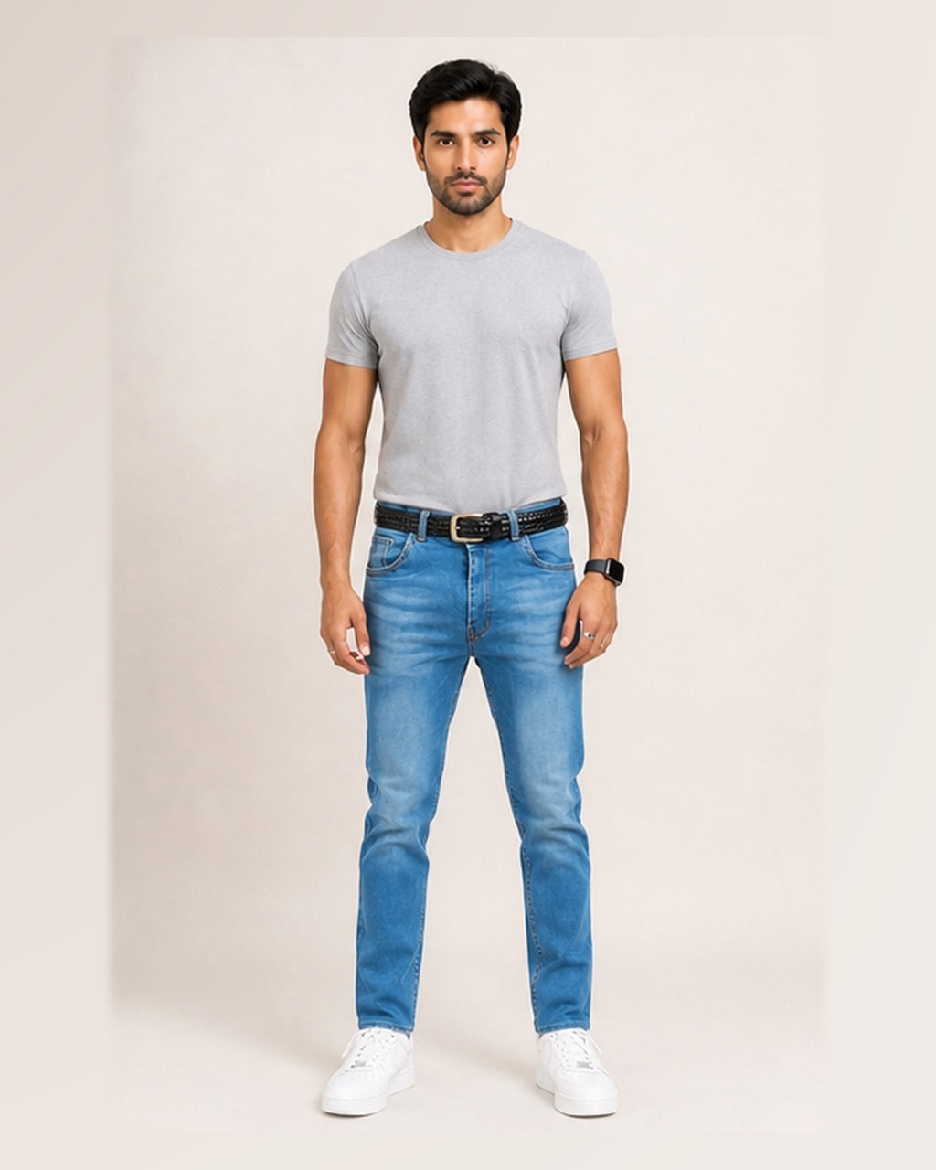 FlexFit Sky Blue Faded Denim Jeans – Ultimate Style Upgrade!