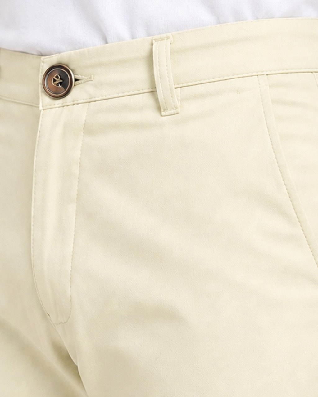 Trendy Men’s Cotton Chinos Camel Light Dress Pant detail view