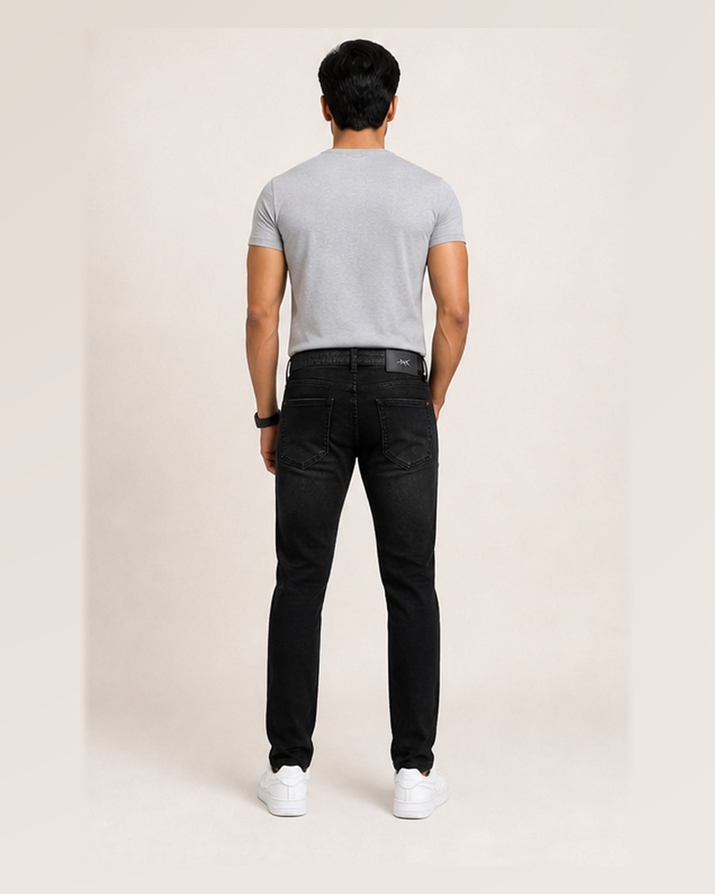 FlexFit Faded Black Denim Jeans – Ultimate Style Upgrade! — back view