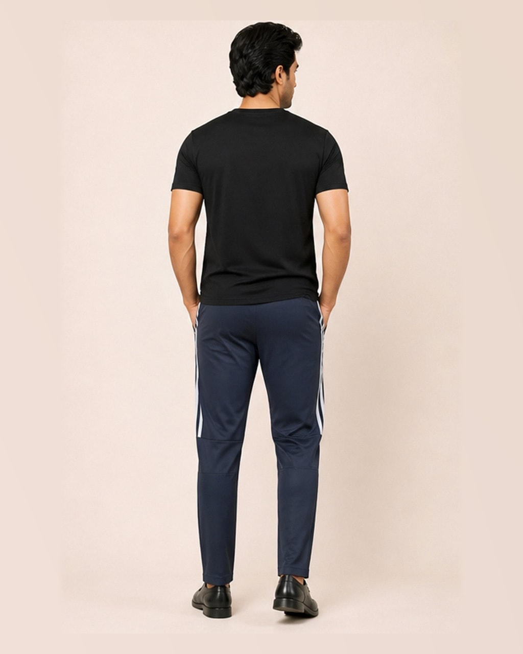 Reflector Logo Men Sports Gray Premium Trouser — back view