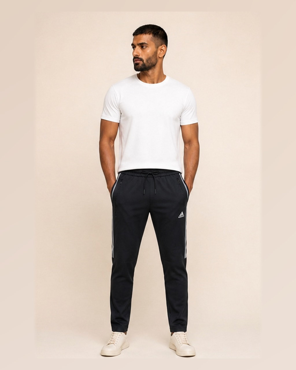 Reflector Logo Men Sports Black Premium Trouser