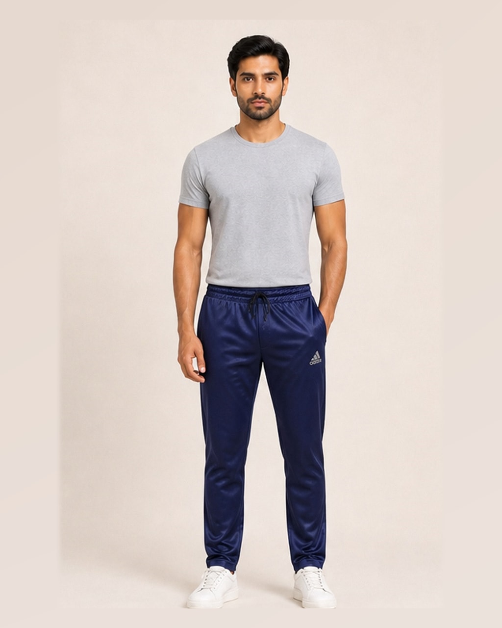 Reflector Logo Men Sports Blue Trouser – Sporty Style, Unmatched Performance