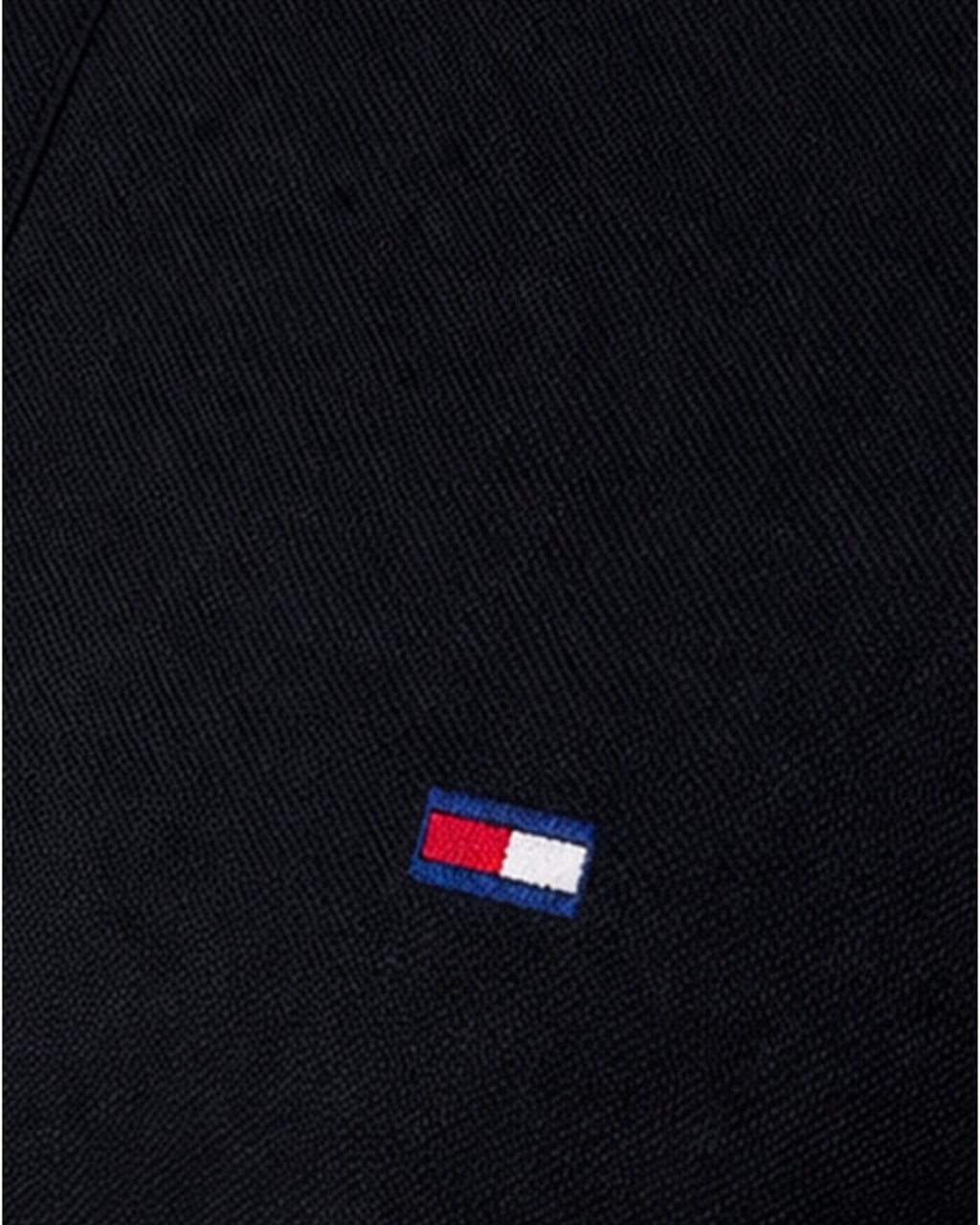 Tommy Premium Plain Black Polo T-Shirt for Men closeup view