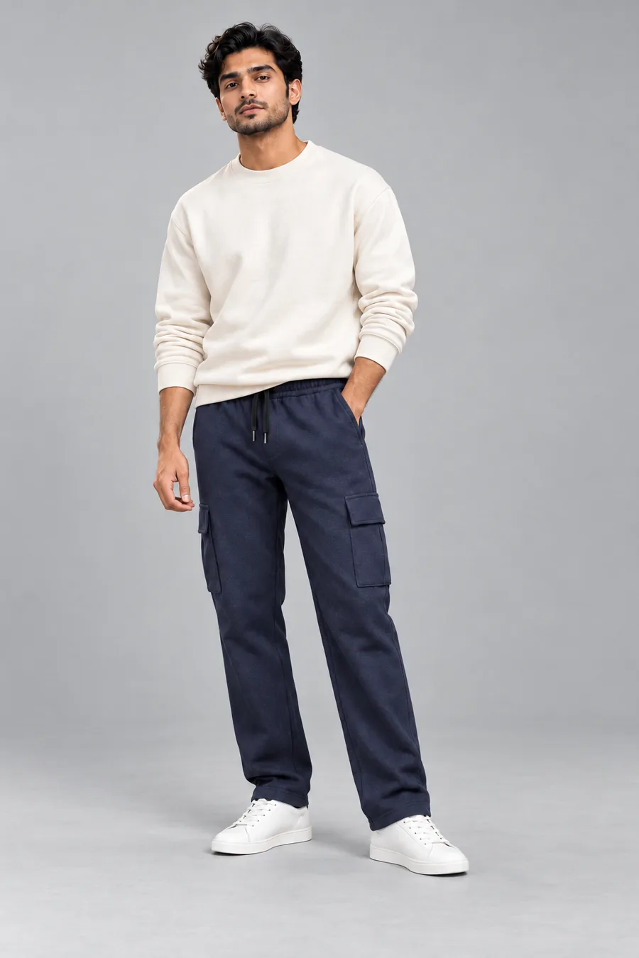 Men's Winter Fleece Cargo Joggers