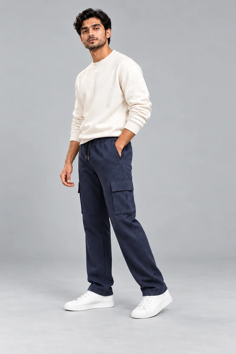 Men's Winter Fleece Cargo Joggers