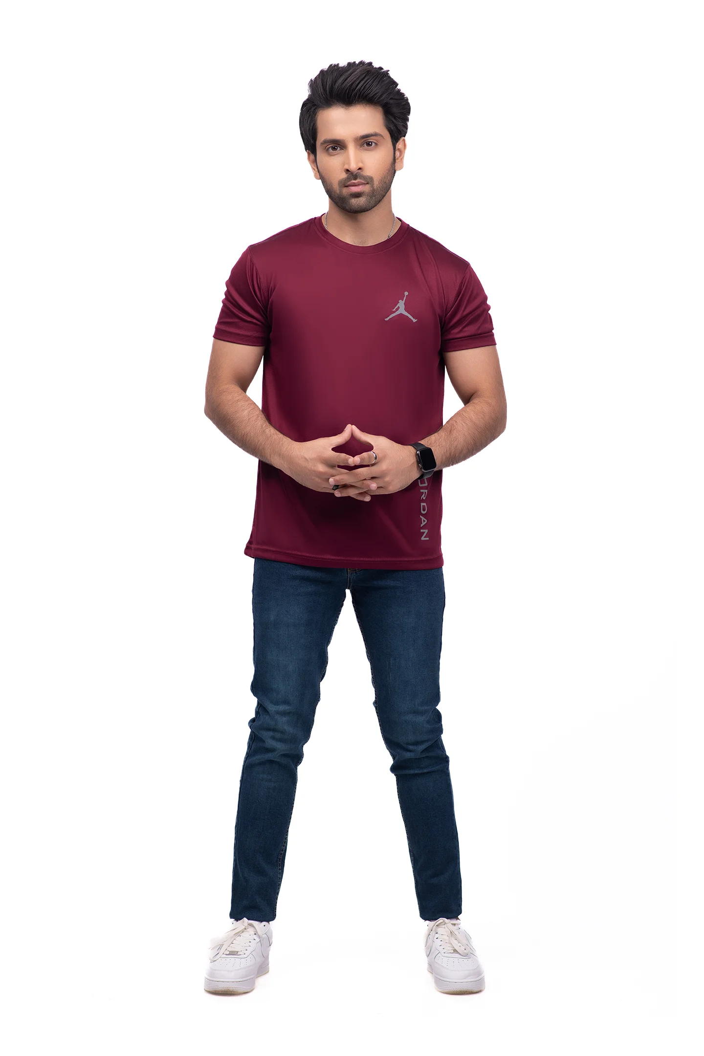 Reflective Logo Maroon Dry Fit Tee