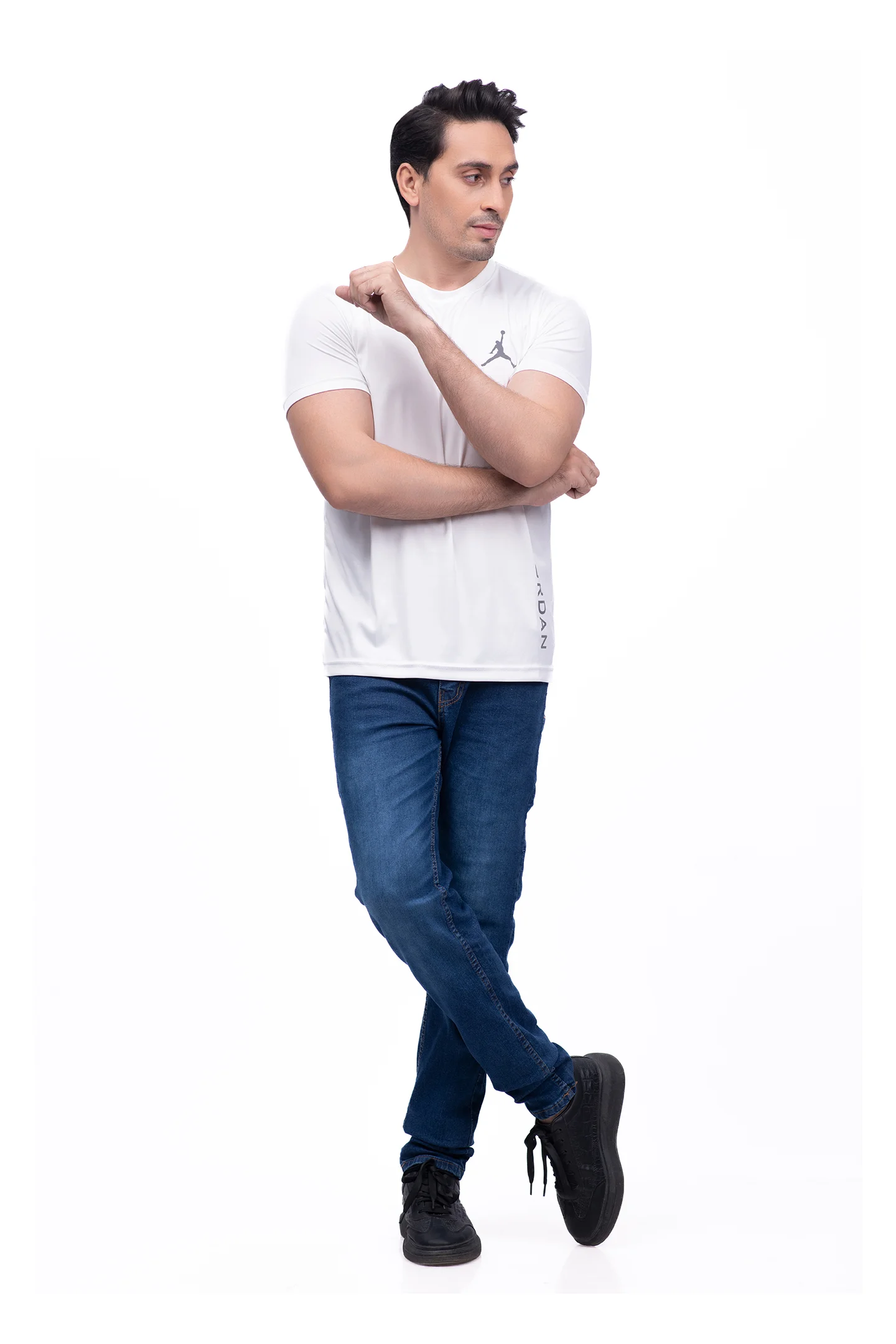 Reflective Logo White Dry Fit Tee