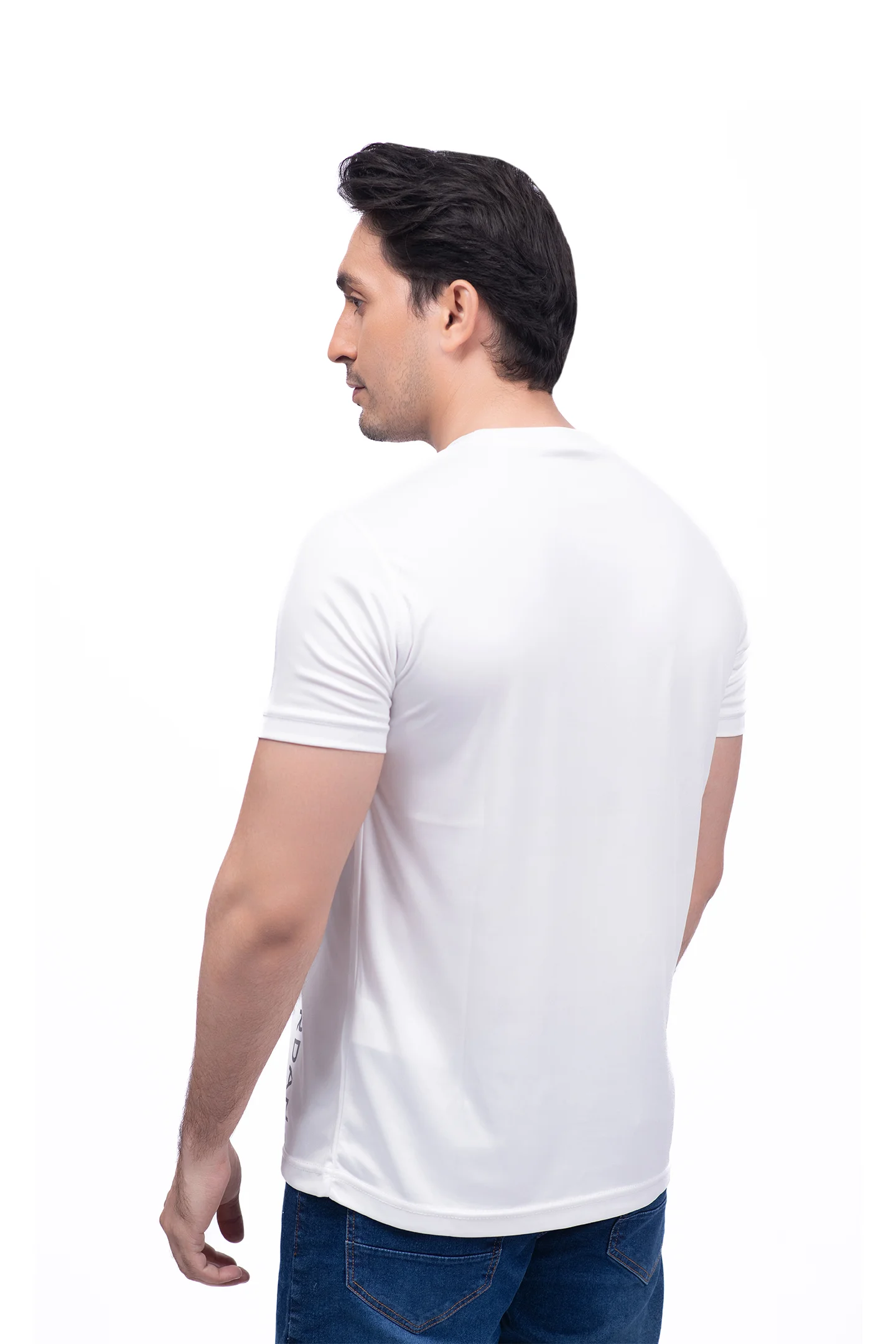 Reflective Logo White Dry Fit Tee - Image 4