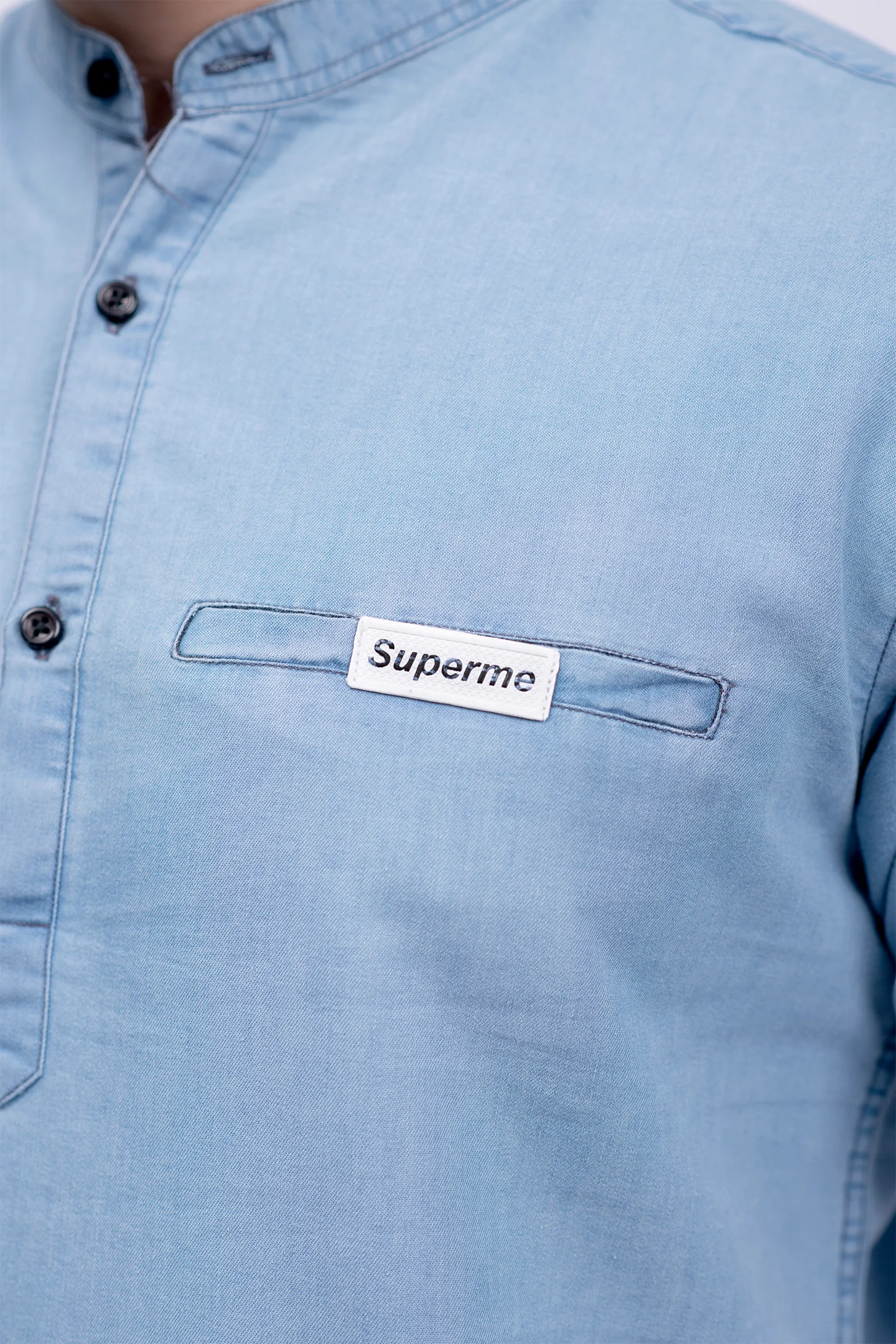 Men Sky Blue Straight Kurta - Embrace Style and Comfort! - Image 5