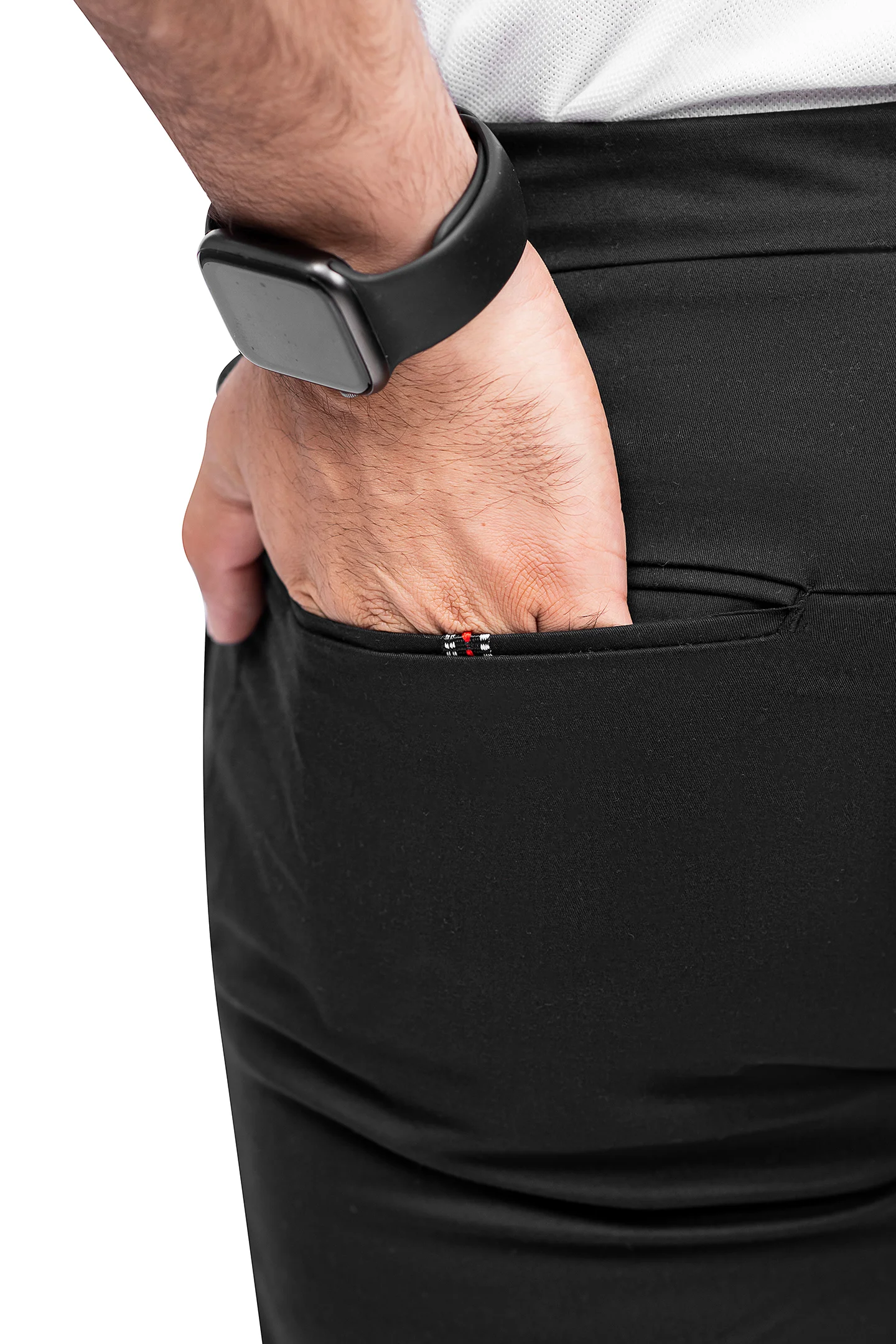 Trendy Men's Cotton Chinos Black Dress Pant - Image 5