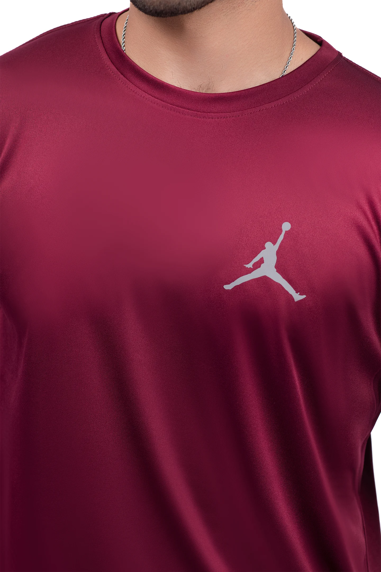 Reflective Logo Maroon Dry Fit Tee - Image 5