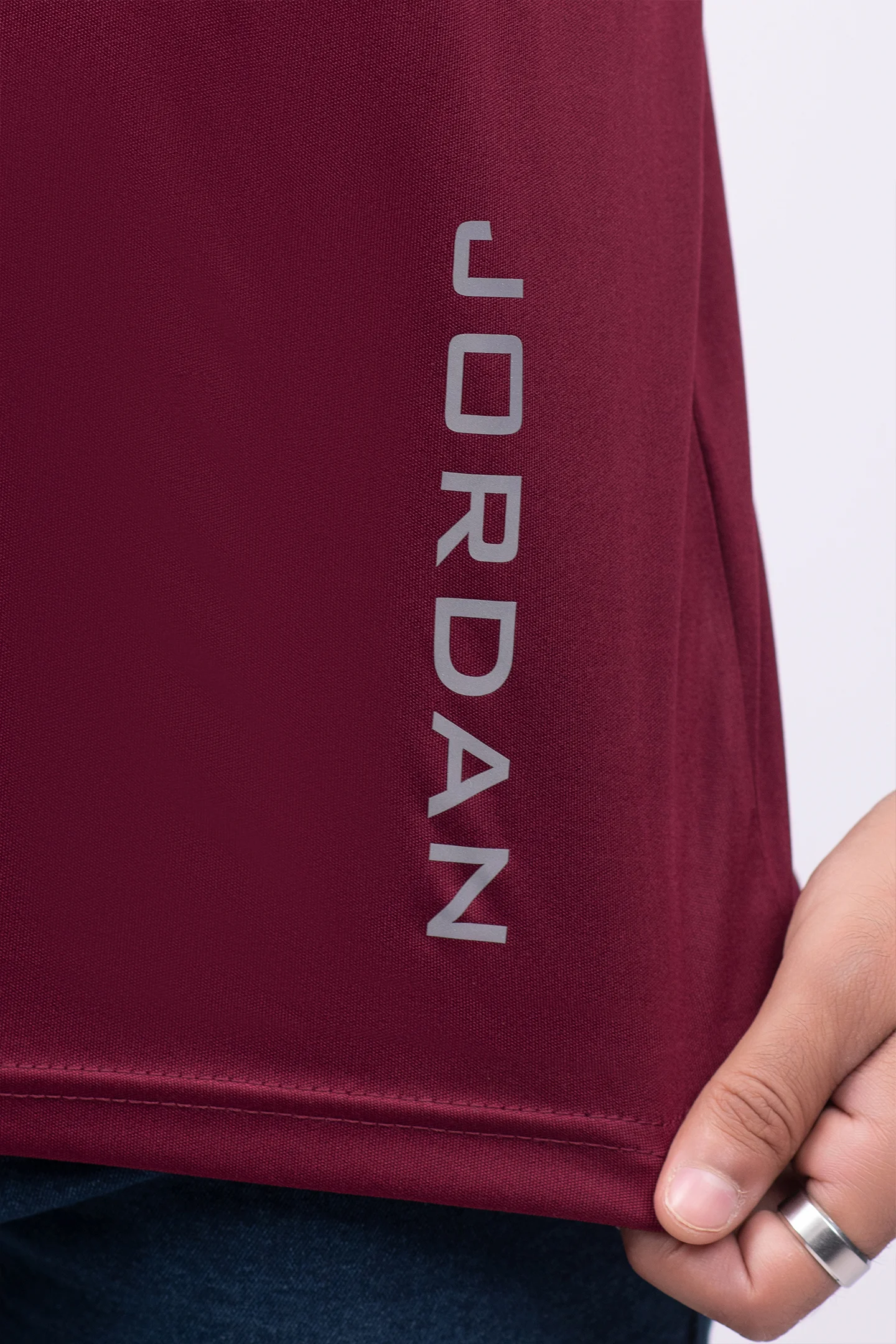 Reflective Logo Maroon Dry Fit Tee - Image 6