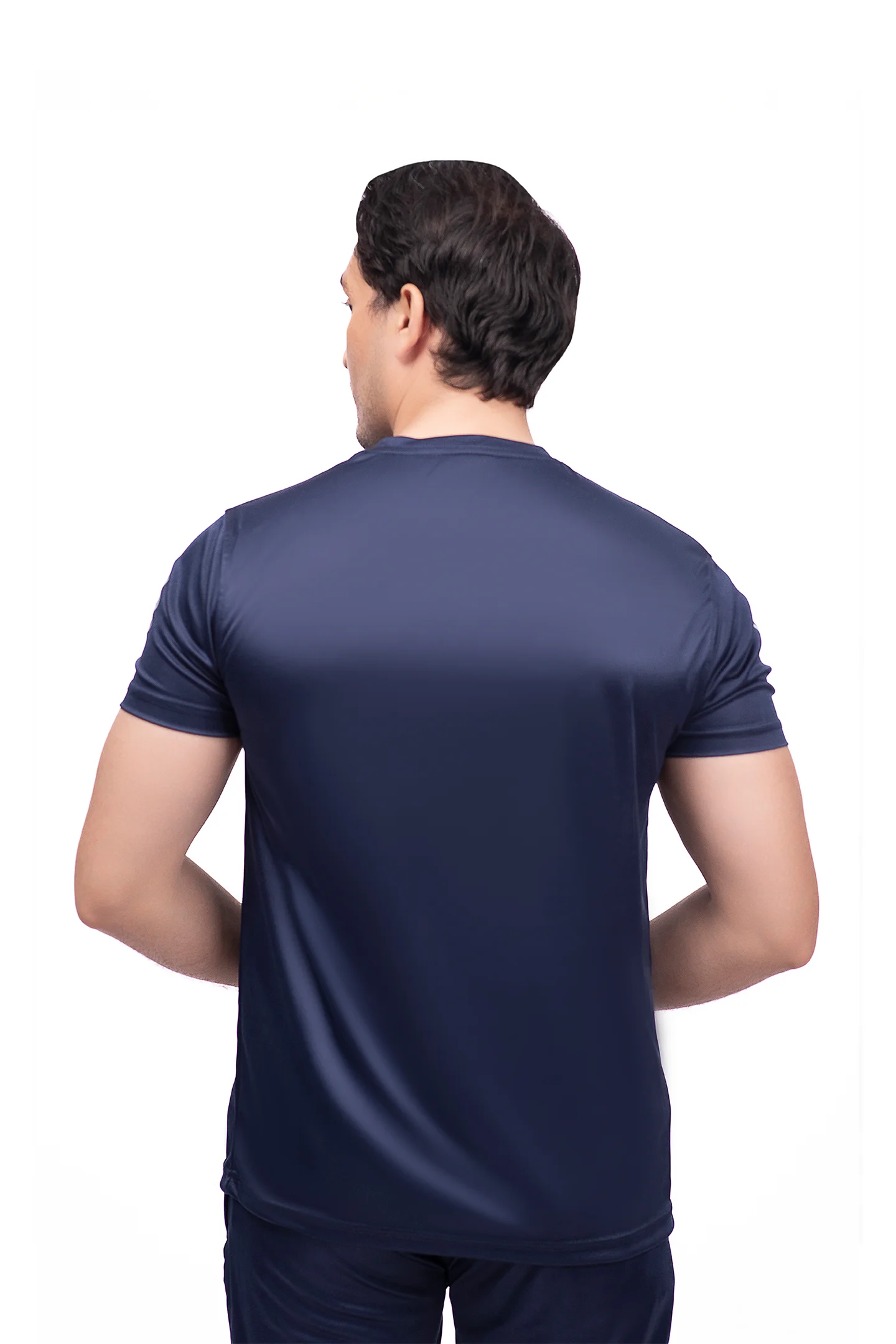 Reflective Logo Round Neck Blue Tracksuit - Image 3