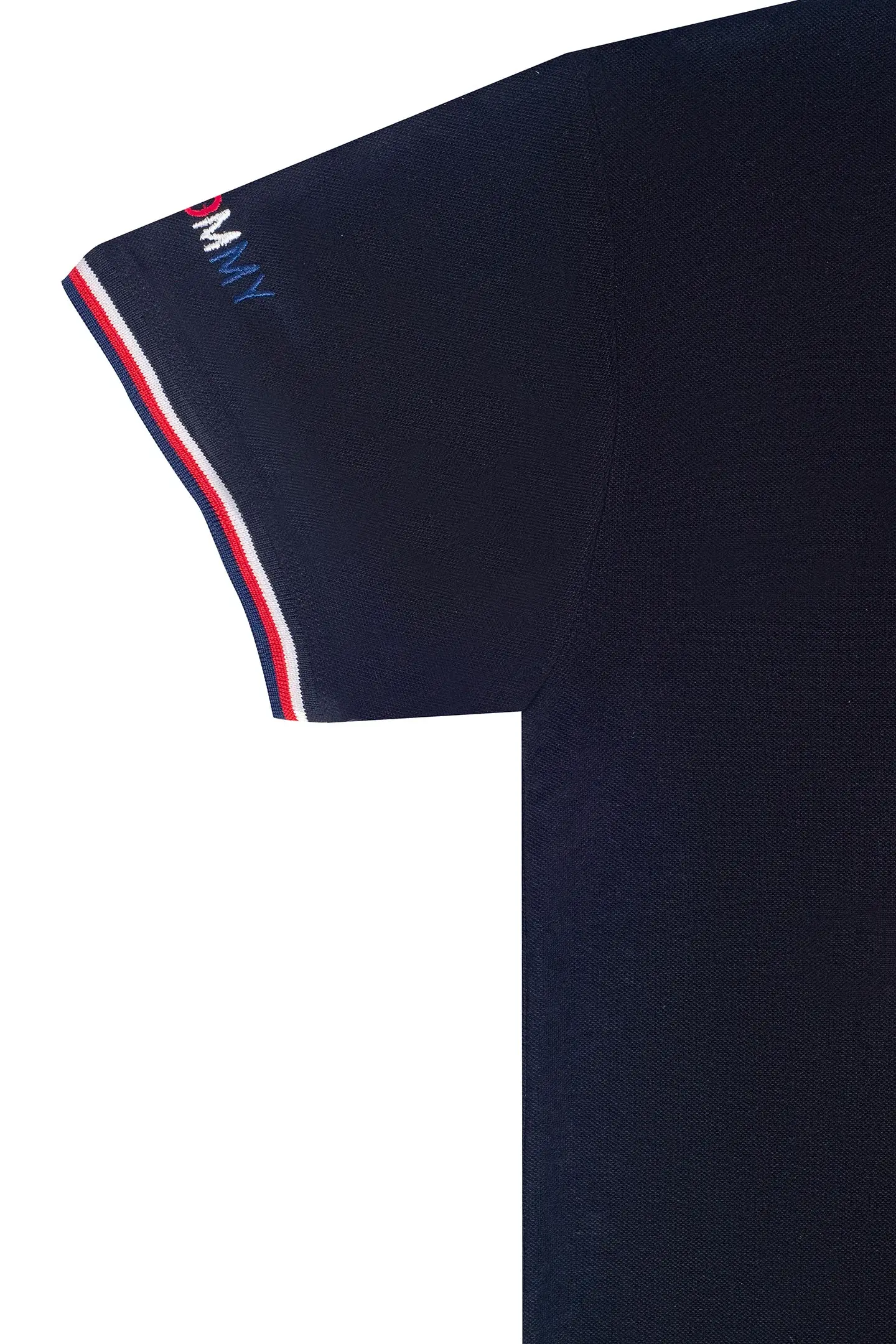 Tommy Premium Plain Black Polo T-Shirt for Men - Image 3