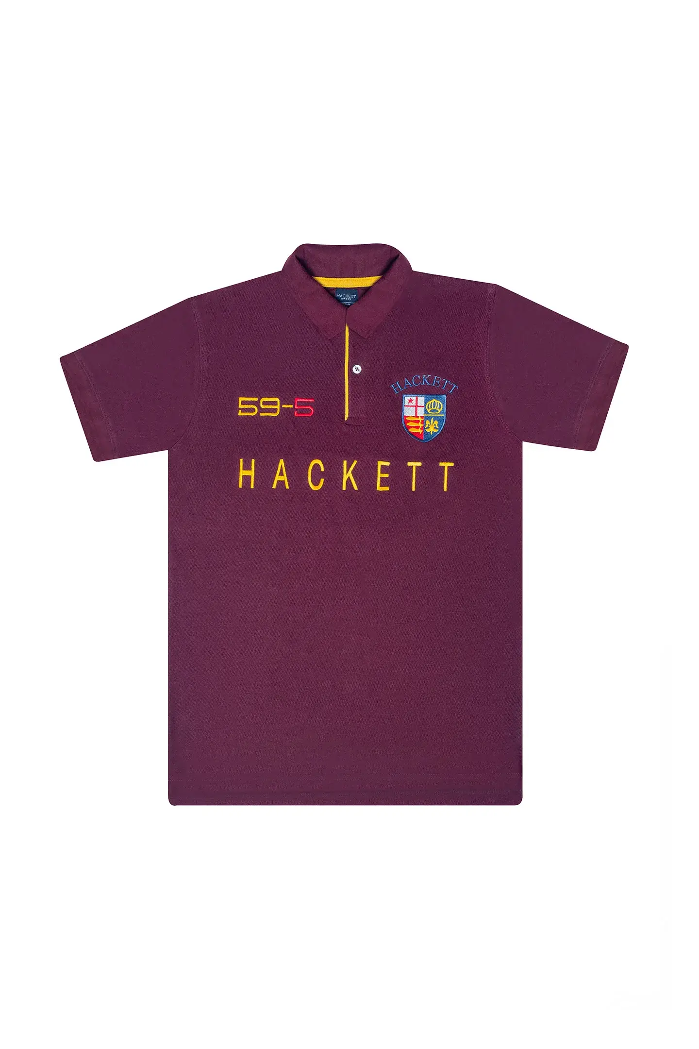 Hackett Lions Patch Classic Fit Maroon Premium Polo
