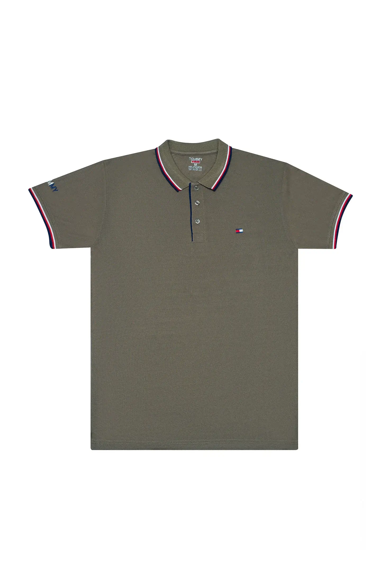Tommy Premium Plain Smokey Grey Polo T-Shirt for Men