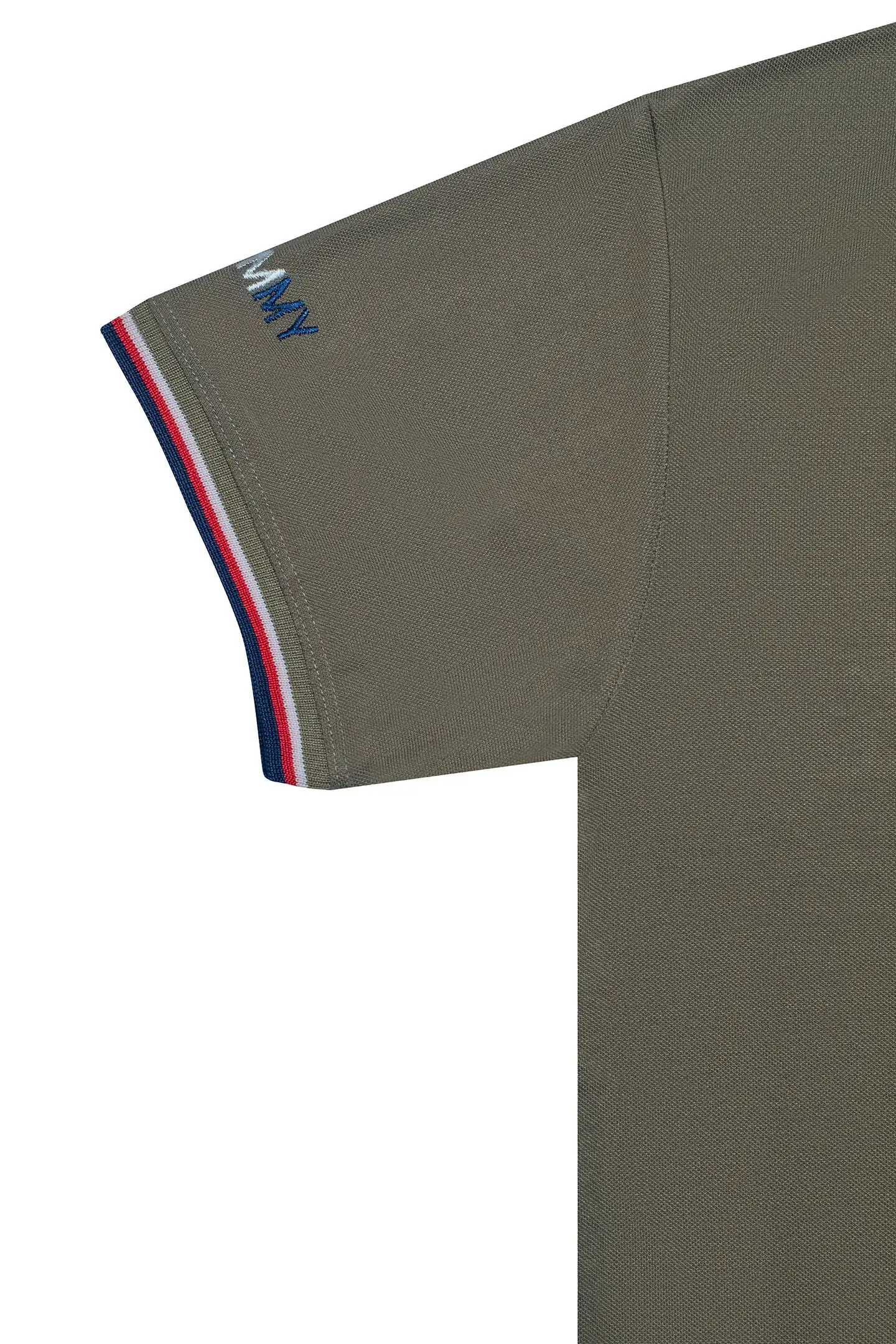 Tommy Premium Plain Smokey Grey Polo T-Shirt for Men - Image 3